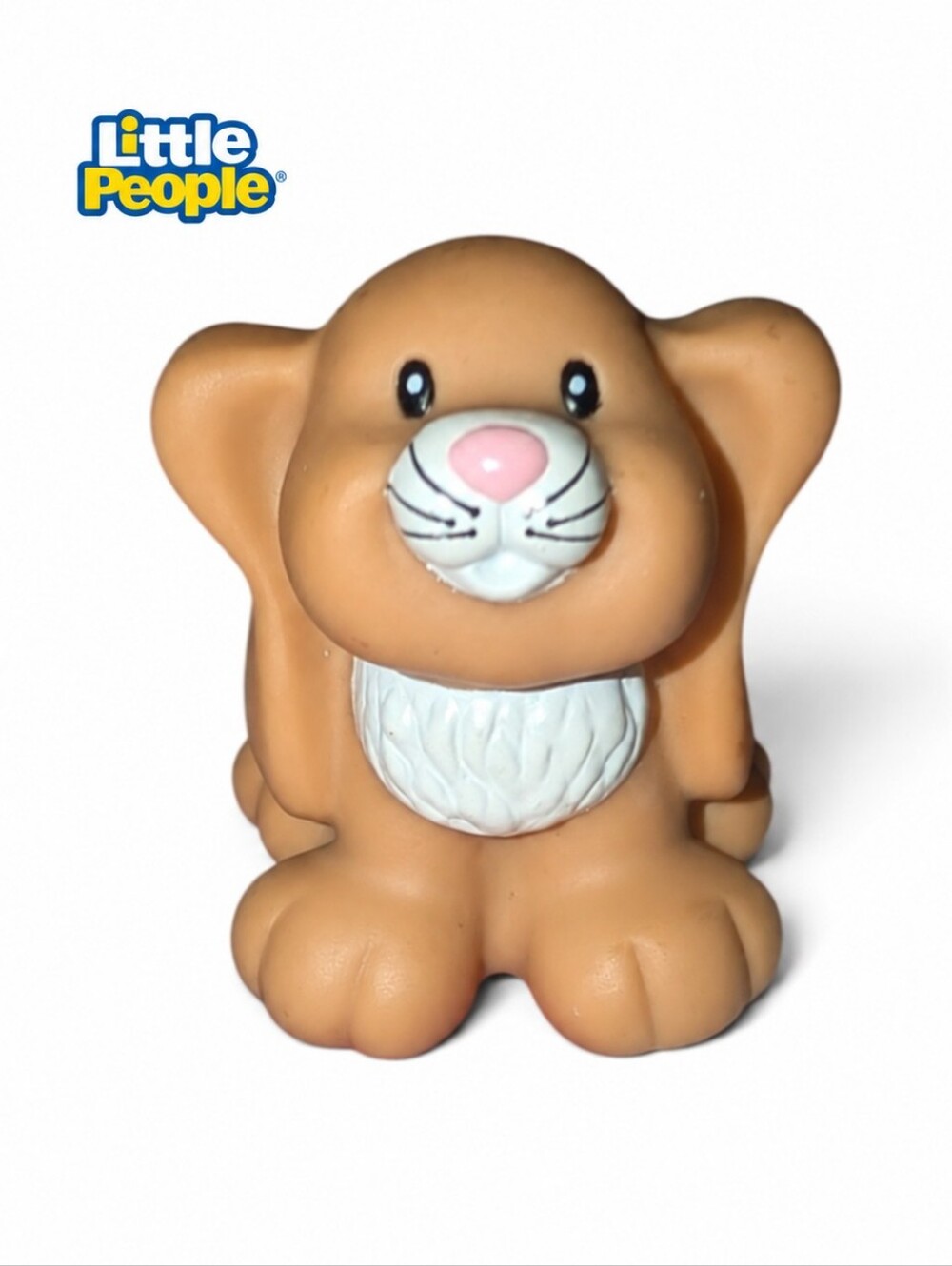 Fisher Price Little People Brown Tan Lop Ear Bunny Rabbit Rare 2003 Vtg